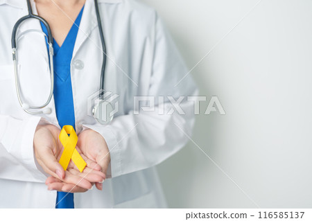 Yellow September, Suicide prevention day, Childhood, Sarcoma, bone and bladder cancer Awareness month, Yellow Ribbon for supporting people life and illness. Healthcare and World cancer day concept Yellow September, Suicide prevention day, Childhood, Sarcoma, bone and bladder cancer Awareness month, Yellow Ribbon for supporting people life and illness. Healthcare and World cancer day concept 116585137