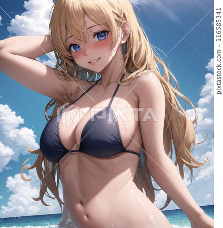 泳裝金髮巨乳美女 泳裝金髮巨乳美女 116585341