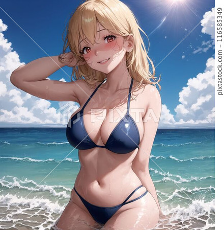 泳裝金髮巨乳美女 116585349