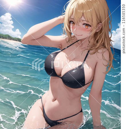 泳裝金髮巨乳美女 116585350