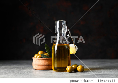 Olive oil, concept of tasty ingredient for cooking food 116585511