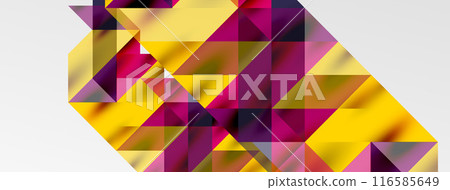 Tech minimal overlapping triangle shapes elements geometric graphic pattern 116585649