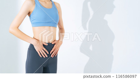 一個運動和健康的女人的形象 身體護理 飲食 116586097