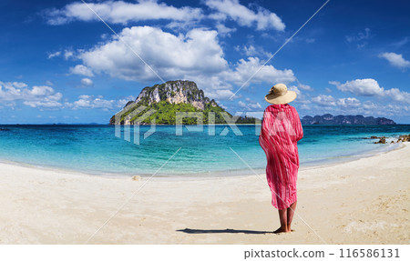 Tropical beach, Andaman Sea, Thailand 116586131