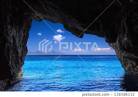 Blue Caves on Zakynthos Island in Greece 116586132