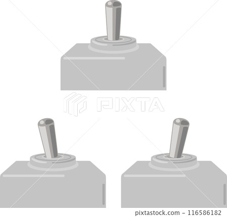 Toggle switch illustration set 116586182