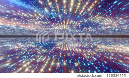 Abstract glowing energy hi-tech lines and digital particles tunnel with bokeh effect background Abstract glowing energy hi-tech lines and digital particles tunnel with bokeh effect background 116586555