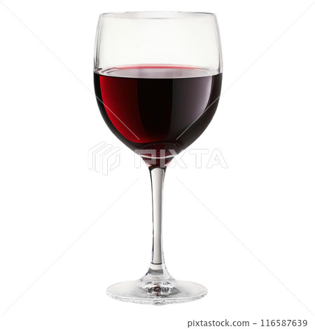 Goblet ornate and regal holding a deep ruby red wine that catches the light and 116587639