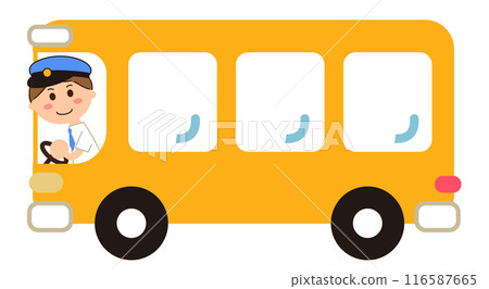 黃色巴士和司機 116587665