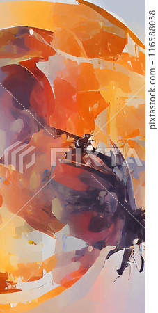 Abstract red orange color autumn design banner. 116588038