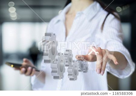 Concept of setting up various digital and mechanical systems. 116588306