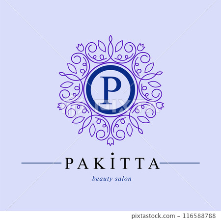 Monogram of letters . with Organic Plant Elements. Vector design. 116588788