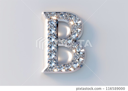 A shiny B made of diamonds with Generative AI A shiny B made of diamonds with Generative AI 116589000
