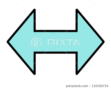 Light blue arrows pointing both ways (with lines) 116589734