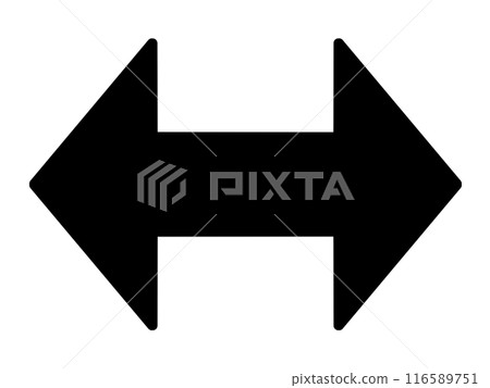 指向雙向的黑色箭頭（有線） 116589751