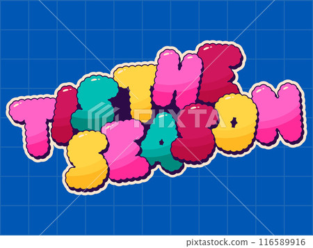 Comic cartoon label. 116589916