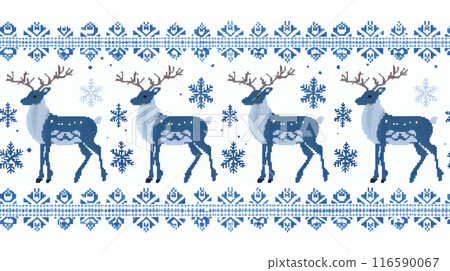 Seamless reindeer stitch 116590067