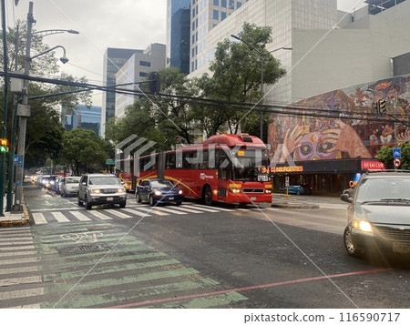 墨西哥城的主要街道 墨西哥城的主要街道 116590717