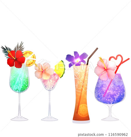 Colorful tropical juices 116590962