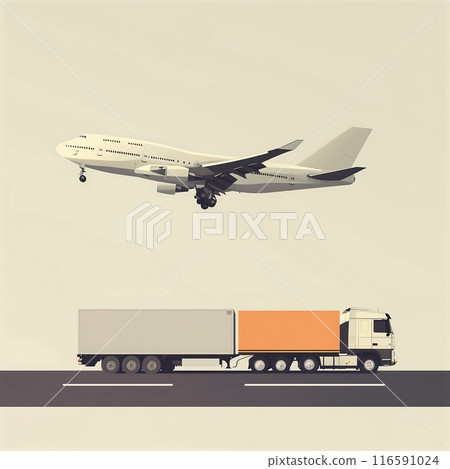 logistic concept abstract illustration for logistic company 116591024