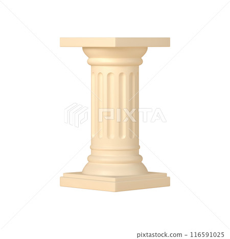 Antique marble 3d column pedestal vector template Antique marble 3d column pedestal vector template 116591025