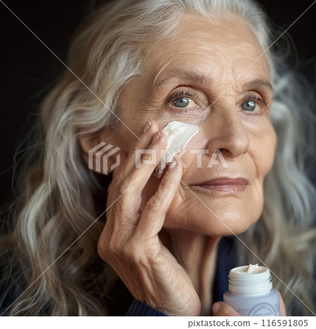 Beautiful gorgeous 50s mid aged mature woman looking at camera isolated on white. Mature old lady close up portrait. Healthy face skin care beauty, middle age skincare cosmetics, cosmetology concept Beautiful gorgeous 50s mid aged mature woman looking at camera isolated on white. Mature old lady close up portrait. Healthy face skin care beauty, middle age skincare cosmetics, cosmetology concept 116591805