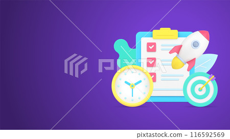 Successful business startup profit growth work strategy aiming with planning done checkbox 116592569