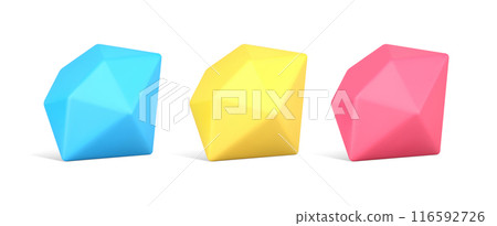Set decorative multicolored gems symbol of richness, treasure and financial independence 3d icon Set decorative multicolored gems symbol of richness, treasure and financial independence 3d icon 116592726