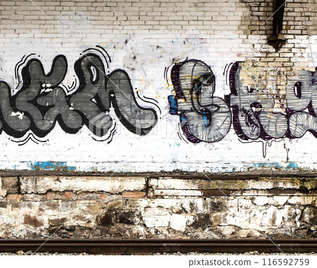 Street wall graffiti 116592759