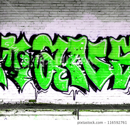 Street wall graffiti 116592761
