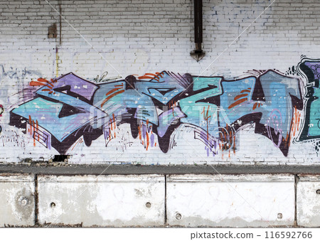 Street wall graffiti 116592766