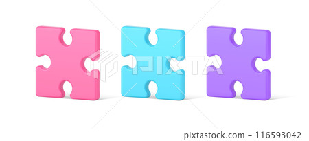 Set isometric bright puzzle piece for assembling brainstorming game or finding disease 3d icon Set isometric bright puzzle piece for assembling brainstorming game or finding disease 3d icon 116593042