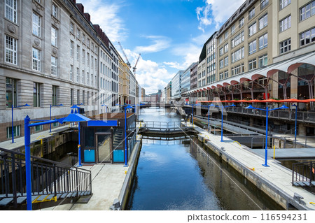 Channel in Hamburg 116594231