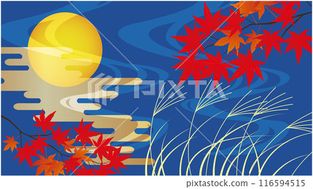 秋月賞月素材 116594515