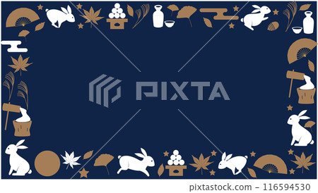 Autumn moon viewing material Autumn moon viewing material 116594530