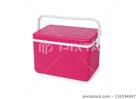 red pinkish cooler on a white background red pinkish cooler on a white background 116594847