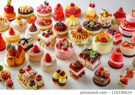 Delicious looking patisserie cakes Delicious looking patisserie cakes 116596024