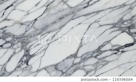 Refined white marble texture with subtle gray veins, suitable for upscale projects. 116596084