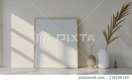 mock up poster frame in room interior 116596169
