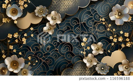 art of blue and white clouds with blue sky art of blue and white clouds with blue sky 116596188