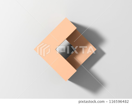 Abstract geometric object with soft shadow is on white background Abstract geometric object with soft shadow is on white background 116596482