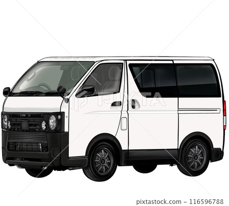 Van Wagon Minicar White Van Wagon Minicar White 116596788