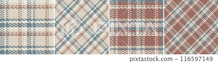 Plaid seamless set pattern. Plaid seamless set pattern. 116597149