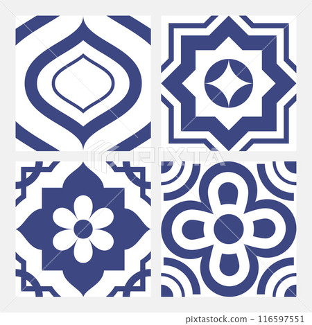 abstract blue seamless tiles 116597551