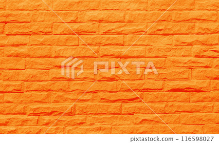 Orange brick wall texture with vintage style pattern for background and design art work. 116598027