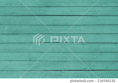 Distressed cracked wooden turquoise plank texture background Distressed cracked wooden turquoise plank texture background 116598230