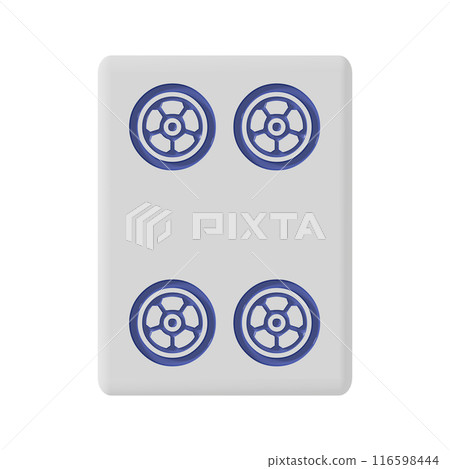 Mahjong tiles seen from the front 116598444