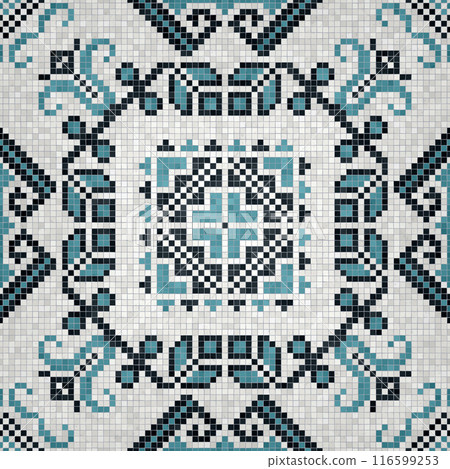 Mosaic tiles vector background 123 Mosaic tiles vector background 123 116599253