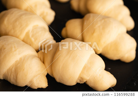Bread making: After the second rise 116599288