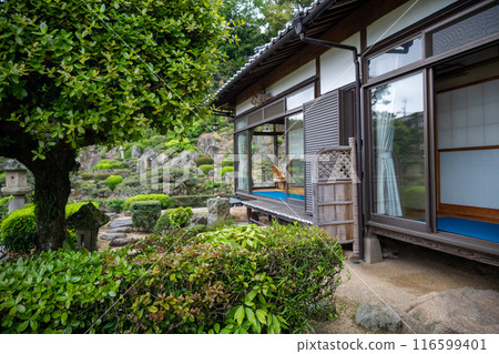 岡山縣笠岡市國家指定紀念物清水家庭園 116599401